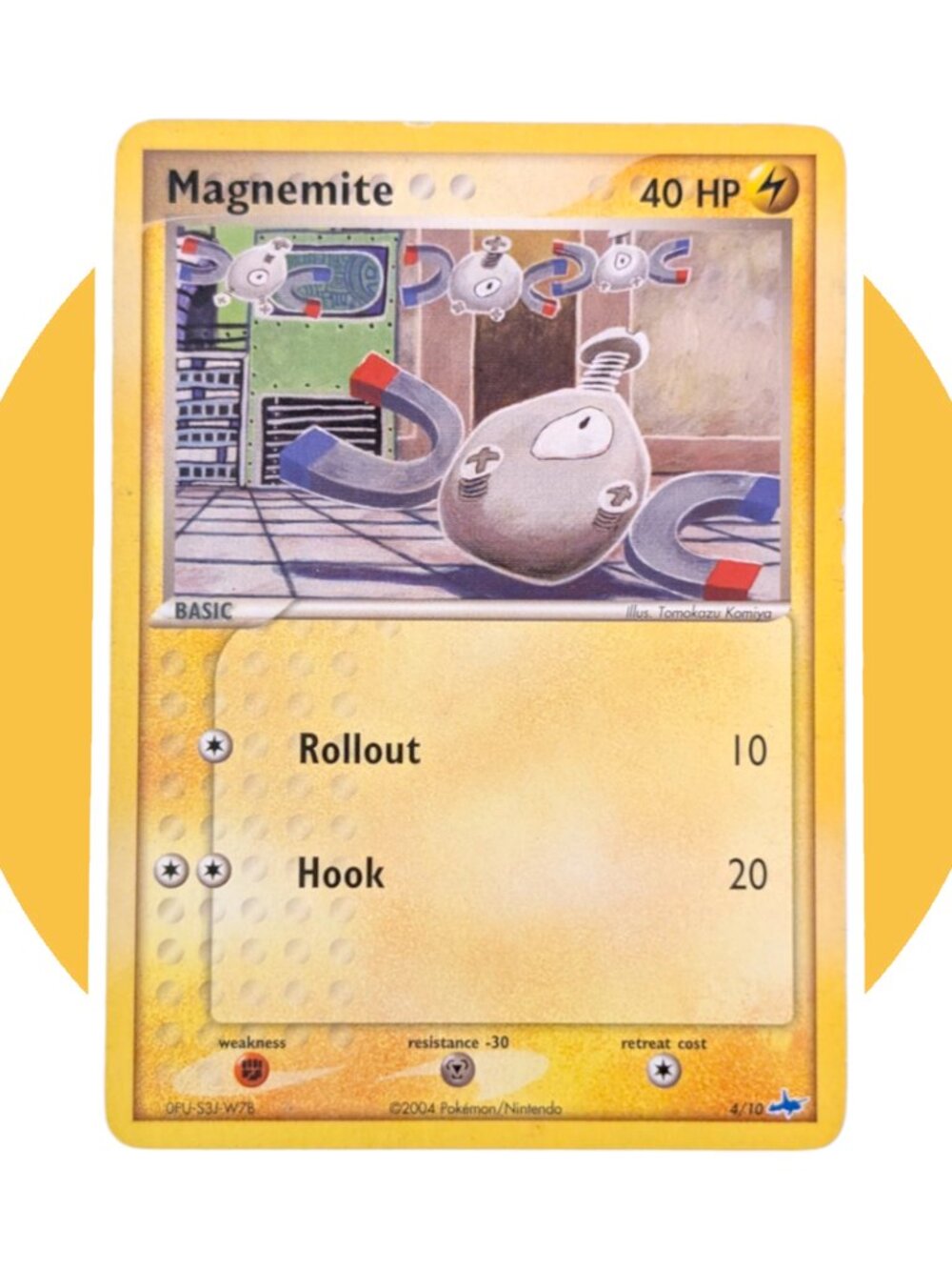 EX Trainer Kit Pokemon Card (A33): Magnemite 4/10 Latios Stamp, Tomokazu Komiya